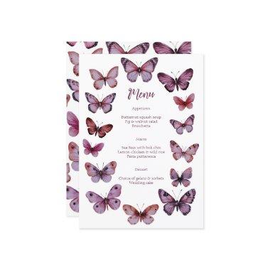 Elegant Butterflies Wedding CUSTOM Party Menu