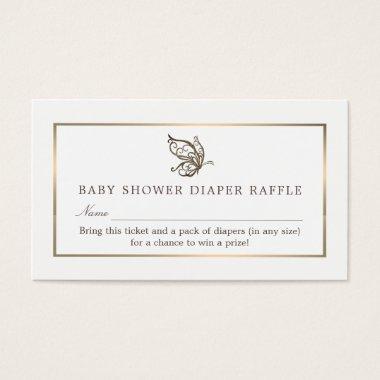 Elegant Butterfly, Diaper Raffle Ticket