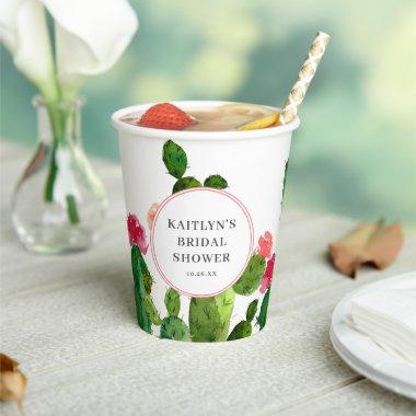 Elegant Cactus Garden  Paper Cups