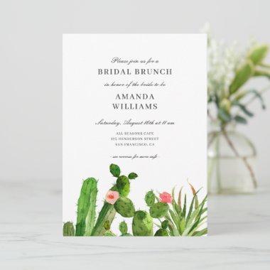 Elegant Cactus Garden | Bridal Shower Wedding Invitations