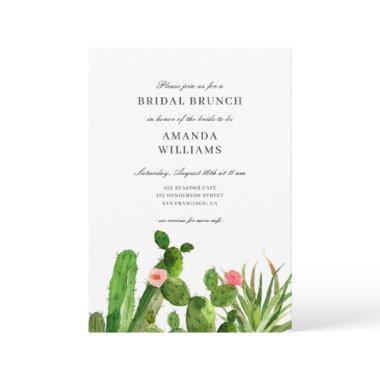 Elegant Cactus Garden | Bridal Shower Wedding Invitations