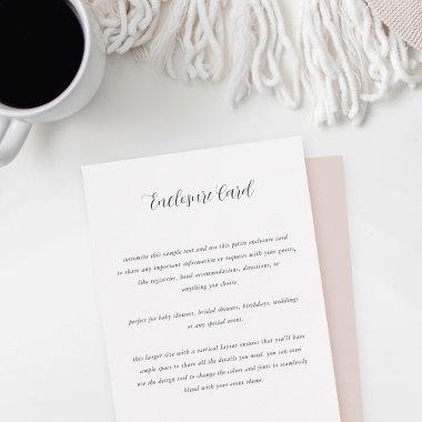 Elegant Calligraphy All Purpose Customizable Enclosure Invitations