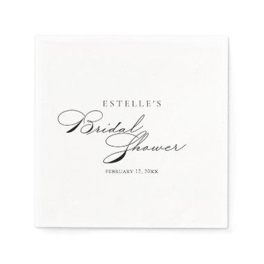 Elegant Calligraphy Bridal Shower Napkins