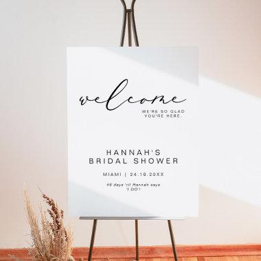 Elegant Calligraphy Bridal Shower welcome sign