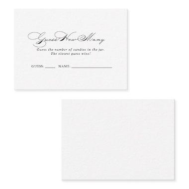 Elegant Calligraphy Guess How Many Game