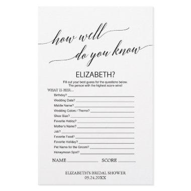 Elegant Calligraphy How Well Do You Know The Bride