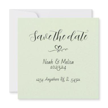 Elegant Calligraphy Save the Date
