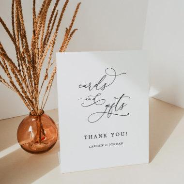 Elegant Calligraphy Script Wedding  & Gifts Pedestal Sign