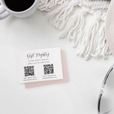 Elegant Calligraphy Shower Gift Registry Enclosure