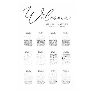 Elegant Calligraphy Wedding Seating Chart