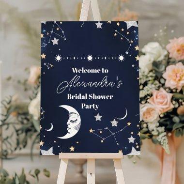 Elegant Celestial Crescent Moon  Foam Board