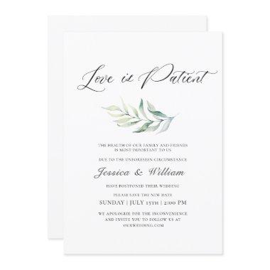 Elegant Change the Date Love is Patient Watercolor