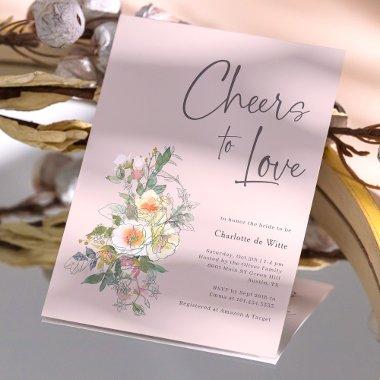 Elegant Cheers to Love Hand Lettered