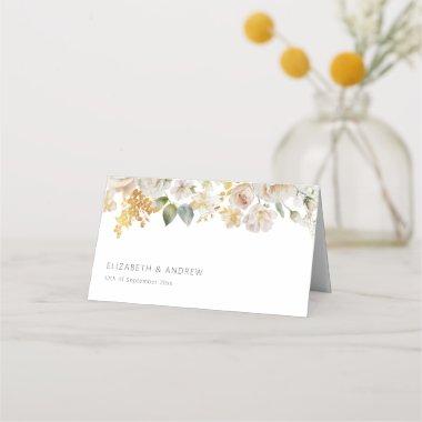 Elegant Chic Blush Pink Roses Floral Wedding Place
