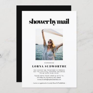 Elegant & chic Bridal Shower by mail photo Invitations