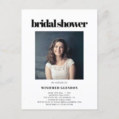 Elegant & chic Bridal shower photo invitation PostInvitations