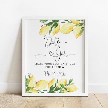 Elegant Chic Lemon Date Jar  Poster