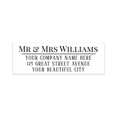 Elegant Chic Serif Wedding Return Address Self-inking Stamp