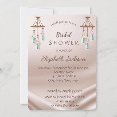 Elegant Chic Wind Chimes Bridal Shower Invitations