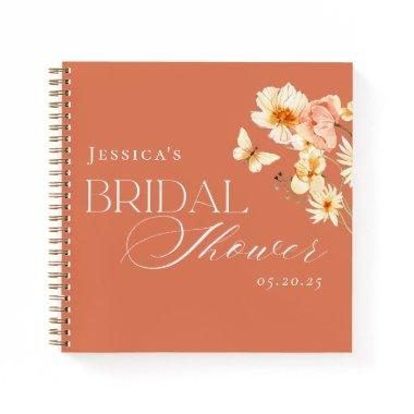 Elegant Citrus Floral  Guest Notebook