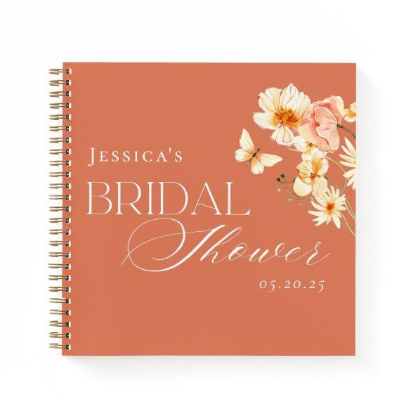 Elegant Citrus Floral  Guest Notebook