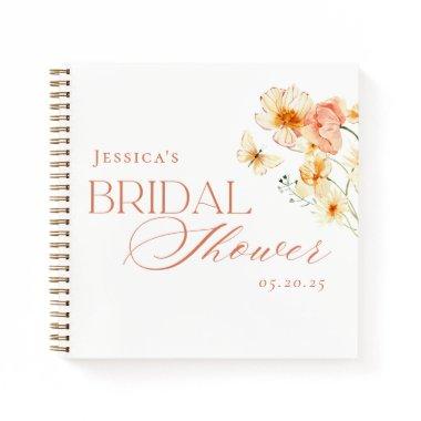 Elegant Citrus Floral  Guest Notebook