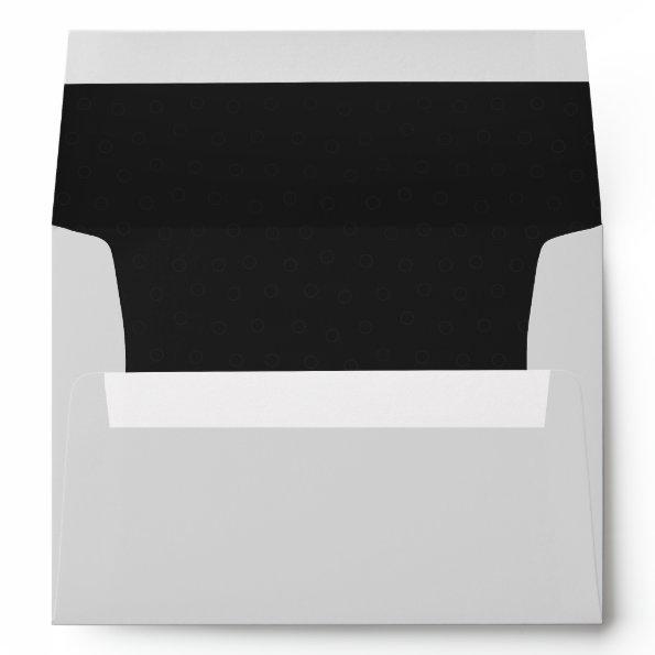 Elegant Classic Black Lined Envelope