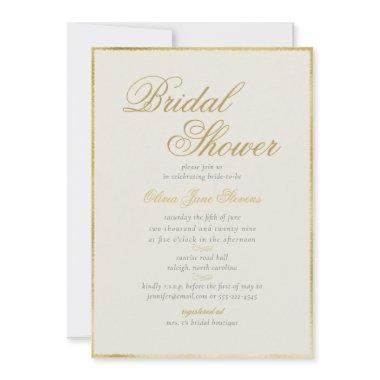 Elegant Classic Gold Frame Ecru