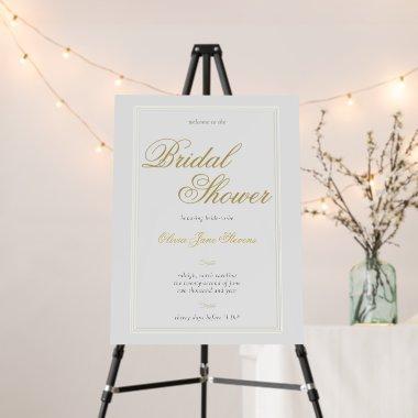 Elegant Classic Triple Frame Bridal Shower Welcome Foam Board