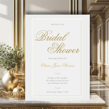 Elegant Classic Triple Frame  Welcome Poster
