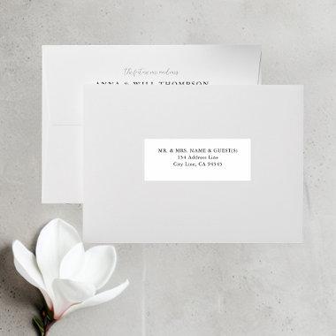 Elegant Classic Wedding Guests Address Labels