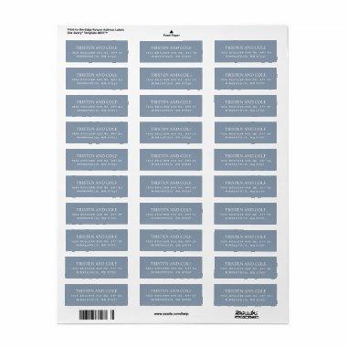 Elegant Classy Dusty Blue Return Address Label