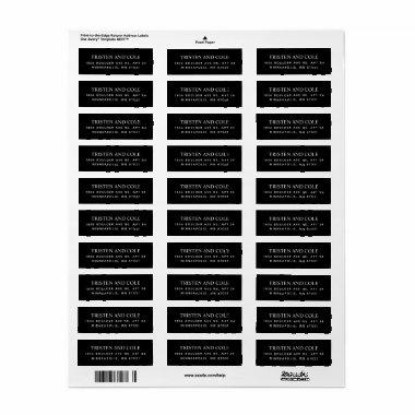 Elegant Classy Navy Blue Return Address Label