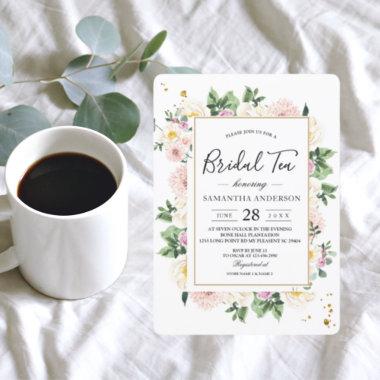 Elegant Colorful Watercolor Beauty Floral Frame Invitations