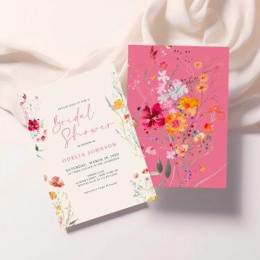 Elegant Colorful Wildflower Cream