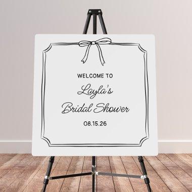 Elegant Coquette Bow  Welcome Sign