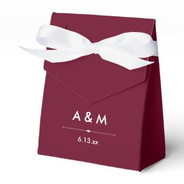 Elegant Couture | Marsala Wedding Favor Boxes