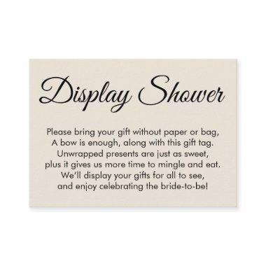 Elegant, Cream No Wrap Bridal Shower Gift Invitations