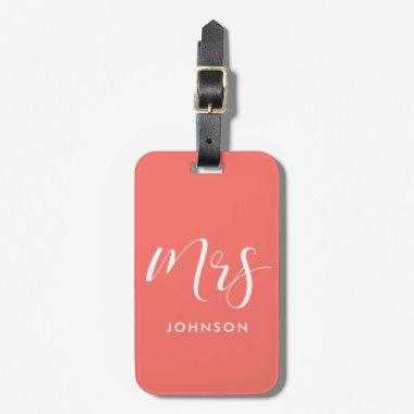 Elegant custom Mrs Luggage Tag