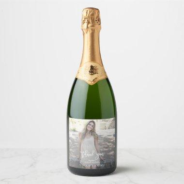 Elegant Custom Photo Bridal Shower Sparkling Wine Label