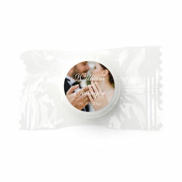 Elegant Customize Photo, Name, and Date Monogram Life Saver® Mints