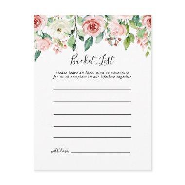 Elegant Dainty Autumn Floral Bucket List Invitations