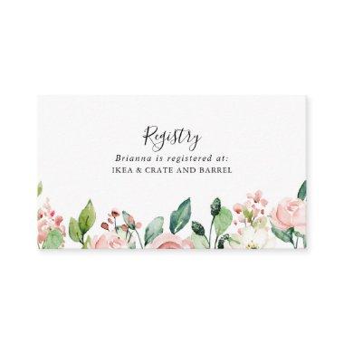 Elegant Dainty Autumn Floral Wedding Gift Registry Enclosure