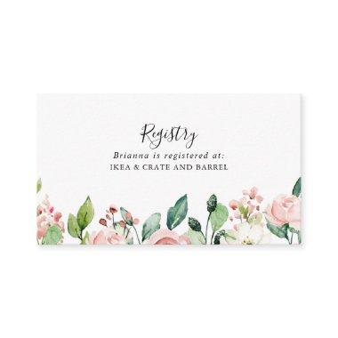 Elegant Dainty Autumn Floral Wedding Gift Registry Enclosure Invitations