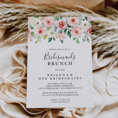 Elegant Dainty Floral Bridesmaids Brunch Shower Invitations