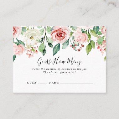 Elegant Dainty Floral Guess How Many Game Invitations