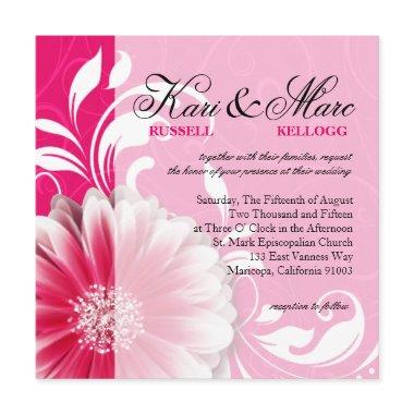 Elegant Daisy Scroll Flourish | fuchsia