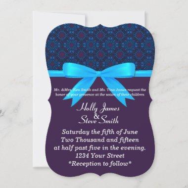 Elegant Damasks Wedding Invitations
