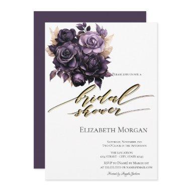 Elegant Dark Purple Roses