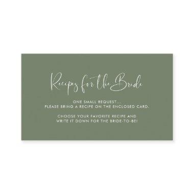 Elegant Dark Sage green Recipe request